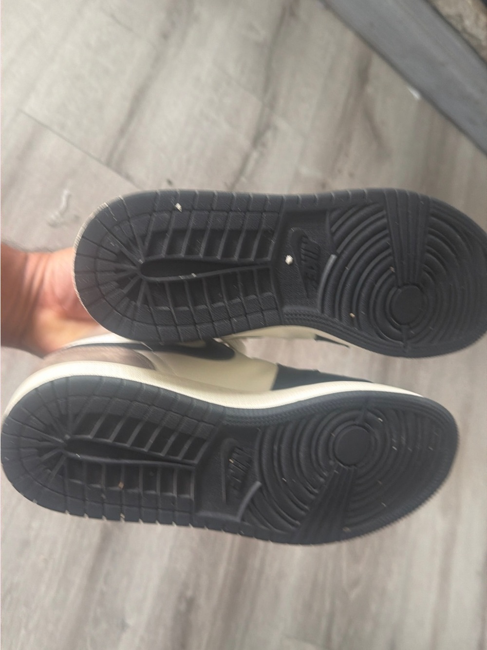 Nike kid’s Black and Cream Low-Top Sneakers with Black Outsole